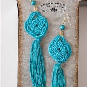NWT! Stunning CRAZY TRAIN Long Tassel Earrings! 🤩